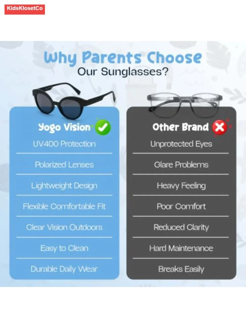 Kids Polarized Sunglasses UV400 Protection Lightweight Scratch Resistant